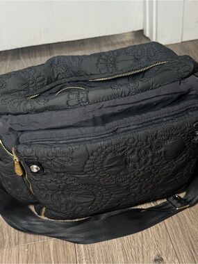 Petunia Pickle Bottom Black Quilted Diaper Bag Backpack